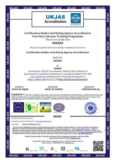 CERTIFICATION BODIES AND RATING AGENCY ACCREDITATION