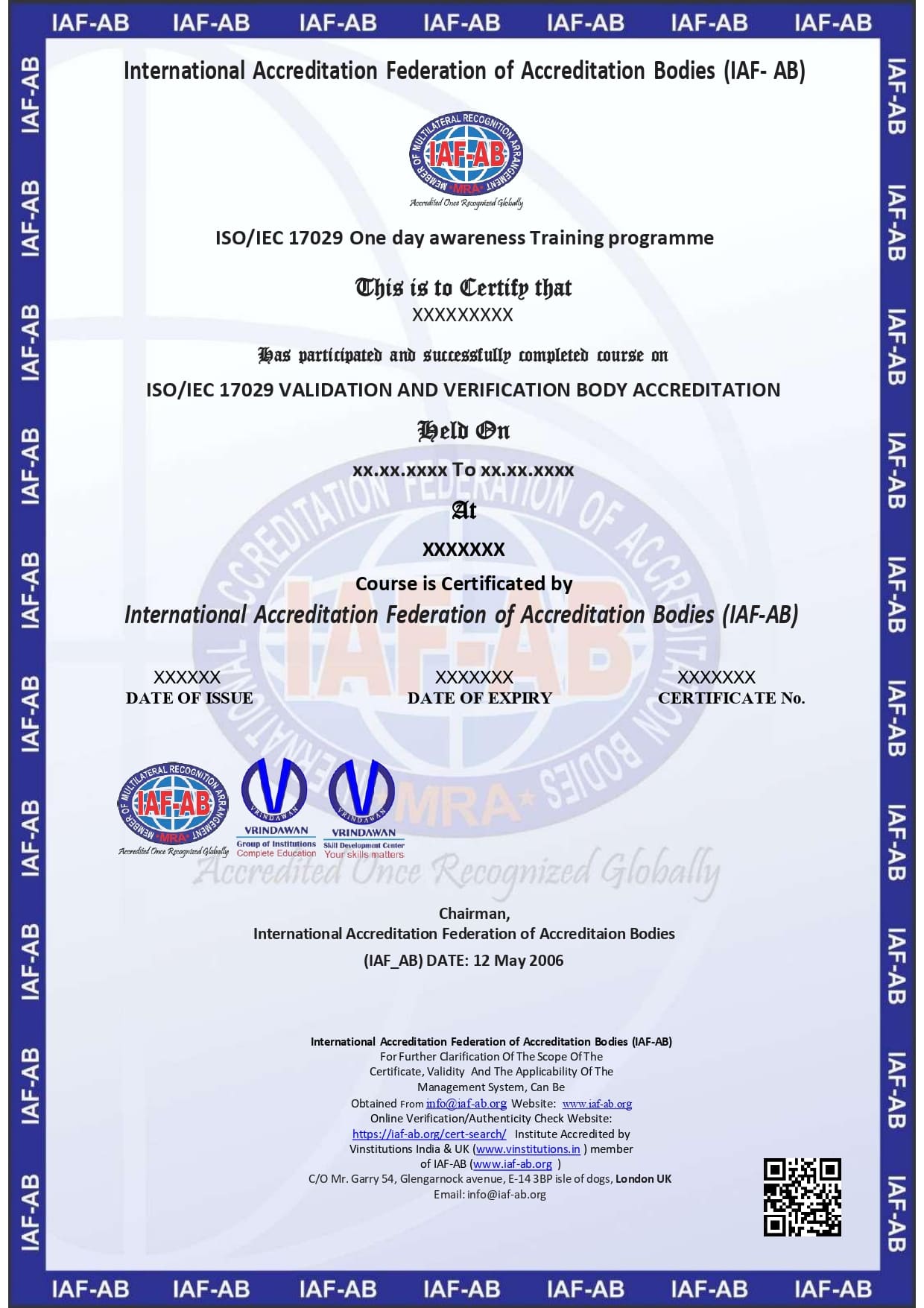 ISO/IEC 17029 VALIDATION AND VERIFICATION BODY ACCREDITATION