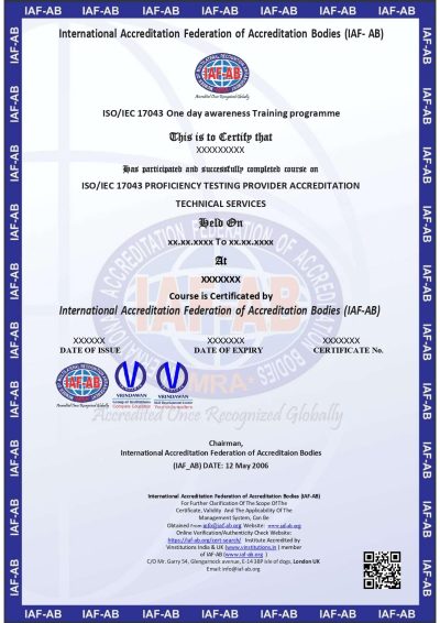 ISO/IEC 17043 PROFICIENCY TESTING PROVIDER ACCREDITATION TECHNICAL SERVICES