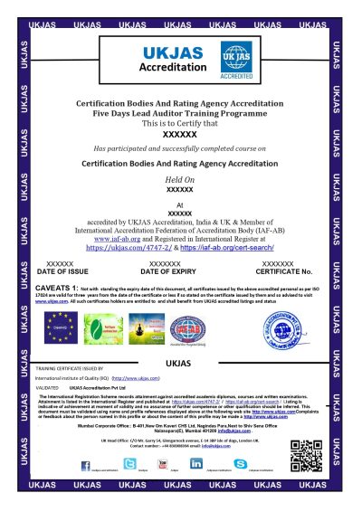 CERTIFICATION BODIES AND RATING AGENCY ACCREDITATION
