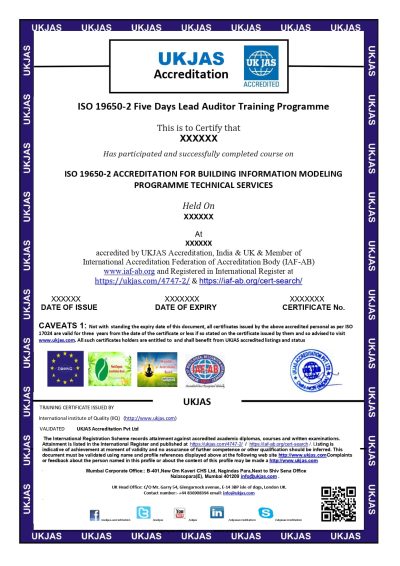 ISO 19650-2 ACCREDITATION FOR BUILDING INFORMATION MODELING PROGRAMME TECHNICAL SERVICES