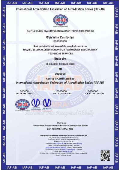 ISO/IEC 15189 ACCREDITATION FOR PATHOLOGY LABORATORY TECHNICAL SERVICES