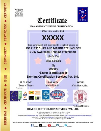 ISO 21195   SHIPS AND MARINE TECHNOLOGY