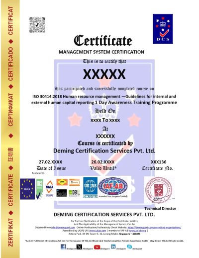ISO 30414 HUMAN RESOURCE MANAGEMENT