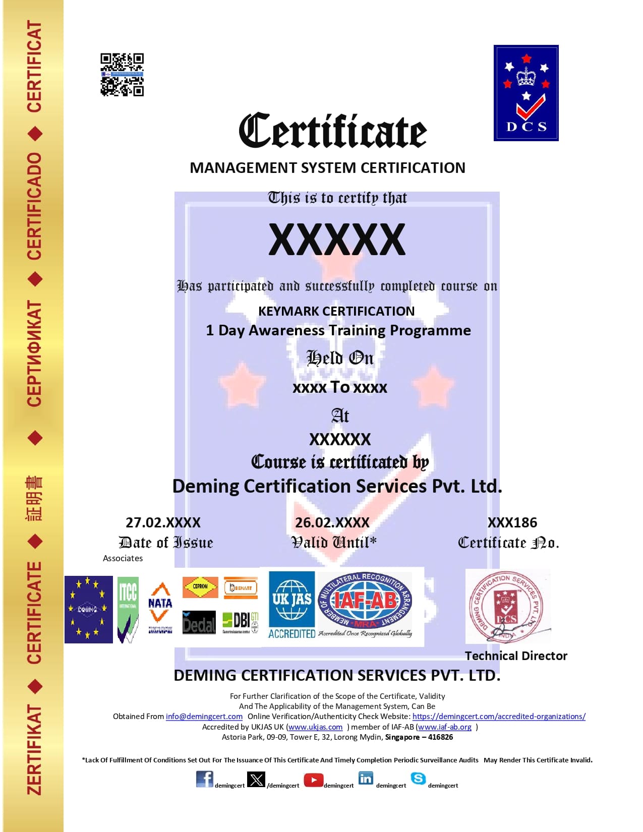 KEYMARK CERTIFICATION