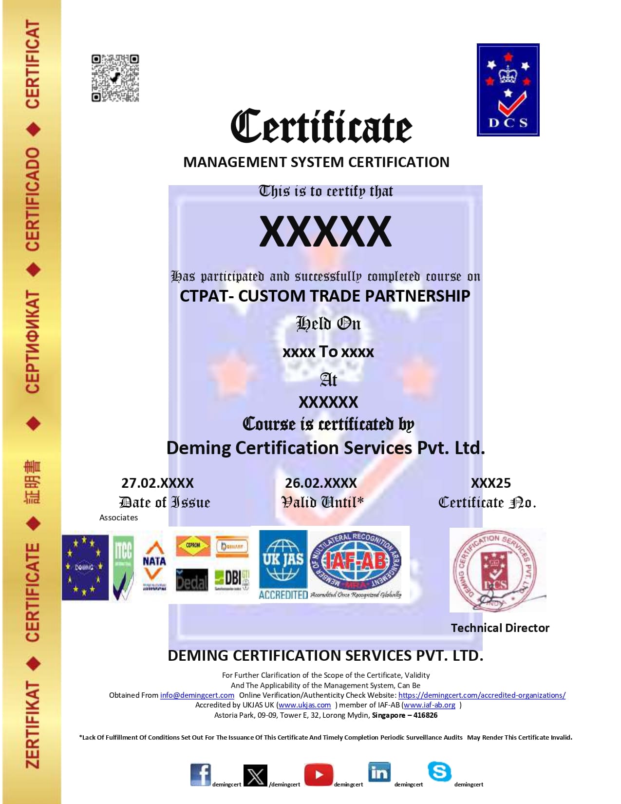 CTPAT CUSTOMS TRADE PARTNERSHIP 1 DAY AWARENESS TRAINING